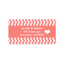 Etikett der Zickzack Rücksendeadresse der Koralle Adressaufkleber