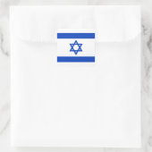 Etikett des israelischen Aufklebers Quadratischer Aufkleber (Tasche)