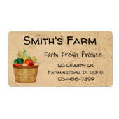 Etikett "Eigene landwirtschaftliche Erzeugnisse" (Vorne)