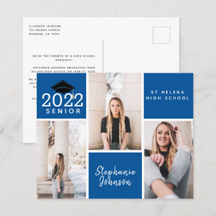 ETIKETT Foto Senior Abschluss Postkarte