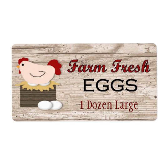 Etikett "Frische Eier" (Vorne)