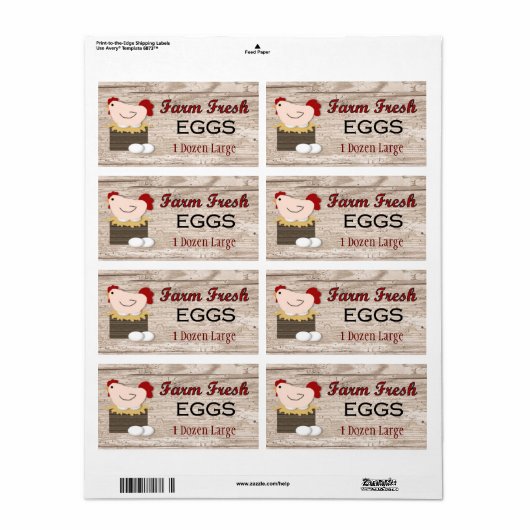 Etikett "Frische Eier" (Vorne)