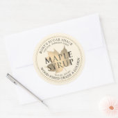 Etikett für Ahornblätterpilz Runder Aufkleber (Umschlag)