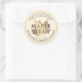 Etikett für Ahornblätterpilz Runder Aufkleber (Tasche)