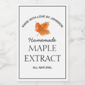 Etikett für Ahornentnahme (Einzelnes Label)