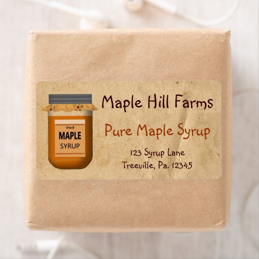 Etikett für Ahornsirup (Insitu)
