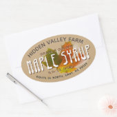 Etikett für Ahornsirup Ovaler Aufkleber (Umschlag)