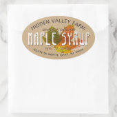 Etikett für Ahornsirup Ovaler Aufkleber (Tasche)