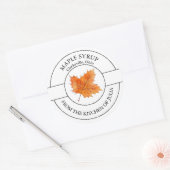 Etikett für Ahornsirup Runder Aufkleber (Umschlag)