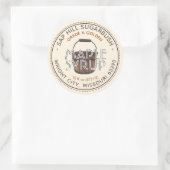 Etikett für Ahornsirup-Sap-Bucket Runder Aufkleber (Tasche)