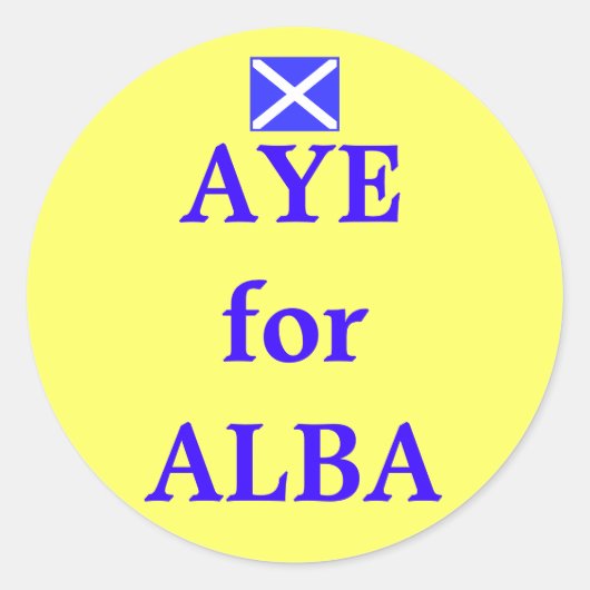Etikett für Alba Scottish Independence Runder Aufkleber (Vorderseite)