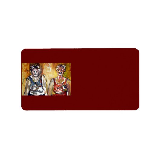 Etikett für ältere Bolder Ladys Adressaufkleber (Vorne)