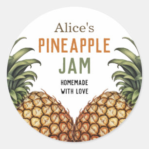 Etikett für Ananas-Marmelade-Einmachgläser Runder Aufkleber