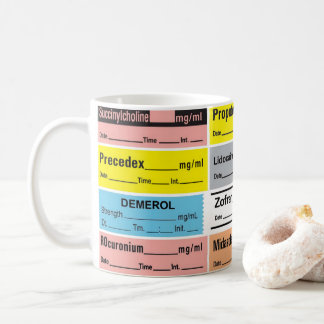 Etikett für Anästhesie Kaffeetasse