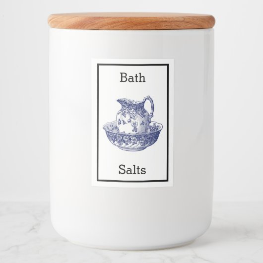 Etikett für antike Bath-Salzen (Vorderseite)