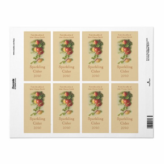 Etikett für Apfelwein (Vorne)