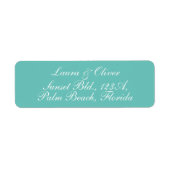 Etikett für Aquamarine Signature-Script-Rücksendea (Vorne)