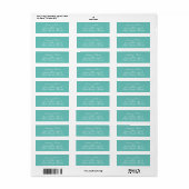 Etikett für Aquamarine Signature-Script-Rücksendea (Vorne)