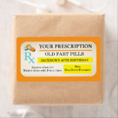 Etikett für ärztliche Verschreibung Alte Furz Gast (Insitu)