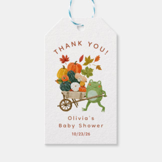 Etikett für Baby Shower Geschenke - Kleiner Kürbis Geschenkanhänger