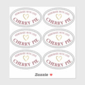 Etikett für Bäckerei oder Lebensmittel mit Herz (Blatt)