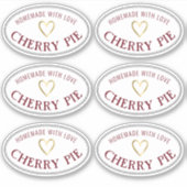 Etikett für Bäckerei oder Lebensmittel mit Herz (Vorderseite)