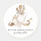 Etikett für Bäckereiwerkzeuge Runder Aufkleber (Vorderseite)