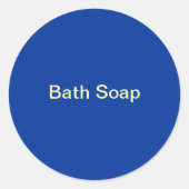 Etikett für Badeseife Runder Aufkleber (Vorderseite)