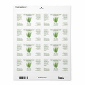 Etikett für Badewanne und Körperarzneimittel - Alo (Vorne)