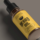 Etikett für Bart Oil Label Senf Mens
