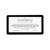 Etikett für benutzerdefinierte Farbskriptlinien Adressaufkleber (Vorne)