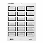 Etikett für benutzerdefinierte Farbskriptlinien Adressaufkleber (Vorne)