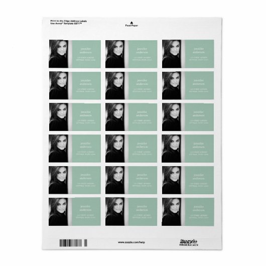 Etikett für benutzerdefinierte Fotos Adressaufkleber (Vorne)