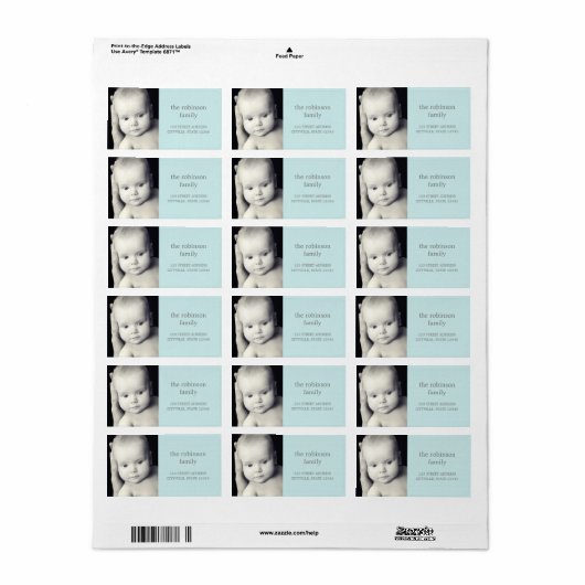 Etikett für benutzerdefinierte Fotos Adressaufkleber (Vorne)