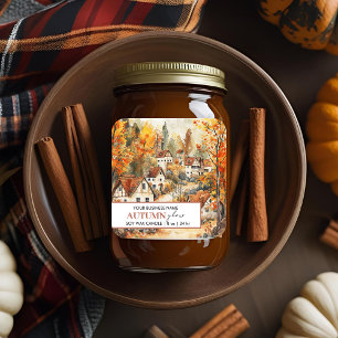 Etikett für benutzerdefinierte Herbstkerzen Herb Quadratischer Aufkleber