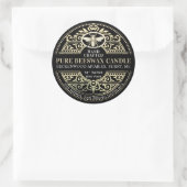 Etikett für Bienenwachskandle Runder Aufkleber (Tasche)