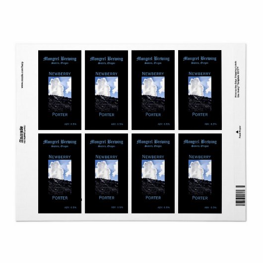 Etikett für Bierflaschen (Vorne)