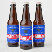 Etikett für Bierflaschen mit rotem und blauem Absc (Flaschen)