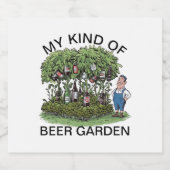 Etikett für Biergarten (Einzelnes Label)