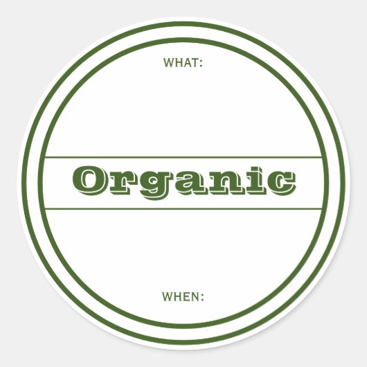 Etikett für Bio Zuhause-Canning Runder Aufkleber (Vorderseite)