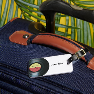 Etikett für Black Vinyl Music Record Gepäckanhänger