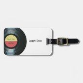 Etikett für Black Vinyl Music Record Gepäckanhänger (Vorderseite horizontal)