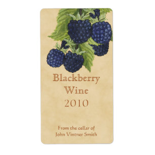 Etikett für BlackBerry-Weinflaschen