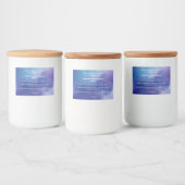 Etikett für blaue und Lila Wasserfarbseife (Flaschen)