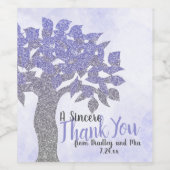 Etikett für blaue und silberne Glitzer (Einzelnes Label)