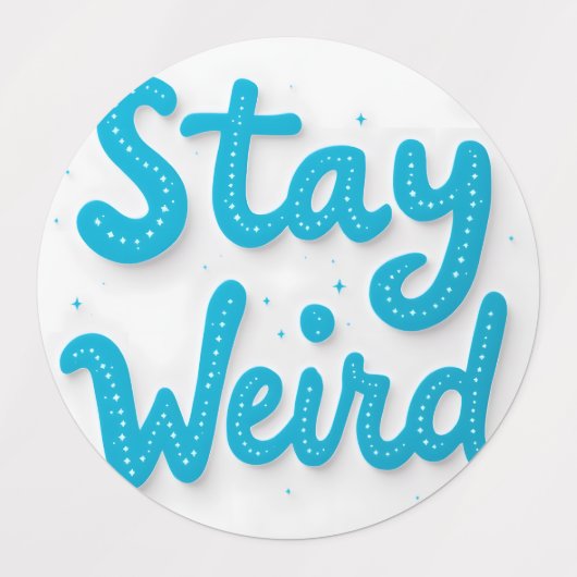 Etikett für Bleibe Typografie (Design 1)