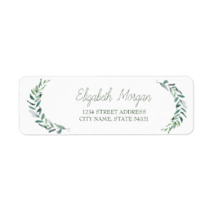 Etikett für botanische Anschrift der Olivenzweigst