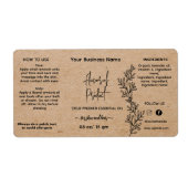 Etikett für Botanische Kraft Essenzielle Ölflasche (Vorne)