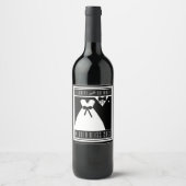 Etikett für Brillen und Weintrauben (Vorderseite)