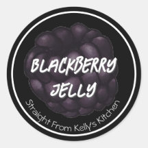 Etikett für Brombeergelee-Marmelade für Heimkonser